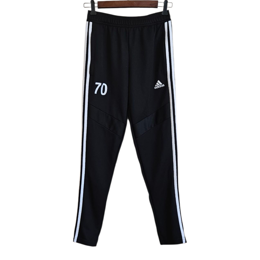 Adidas Sweatpants Athletic Soccer Ankle Zippers Black Youth Boy's Medium